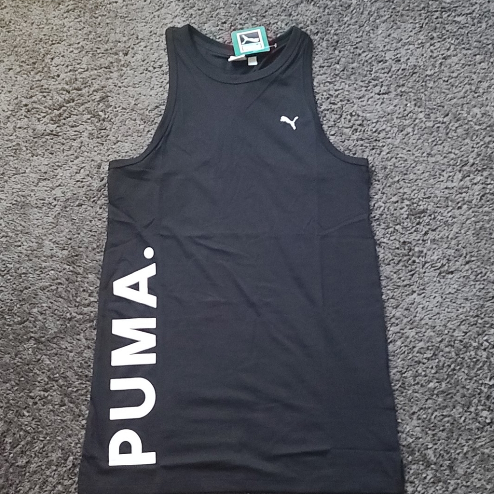 Puma chase tank black size Small